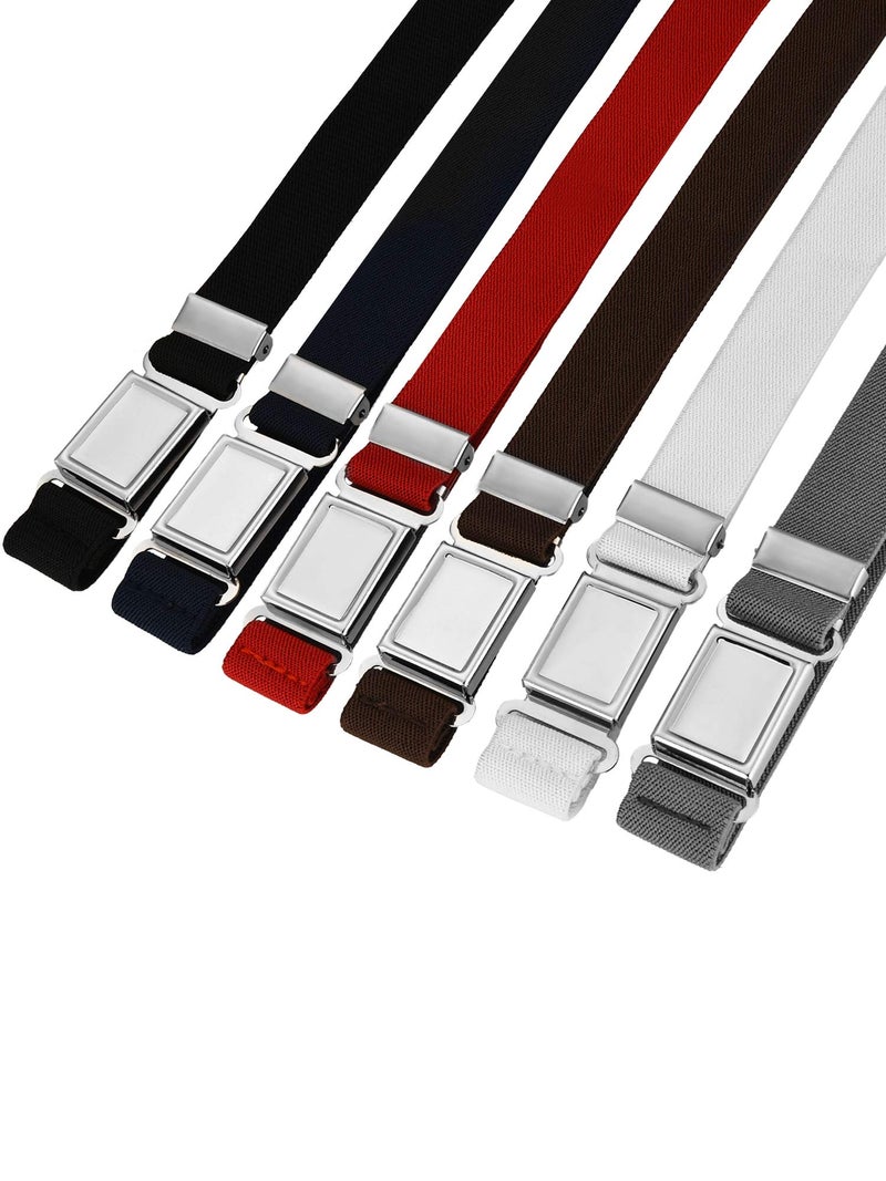 WILLBOND 2 Pieces 2 Pcs Kids Magnetic Belt Boys Adjustable Elastic Belt with Magnetic Buckle for Toddlers Girls (Black) - Image 5